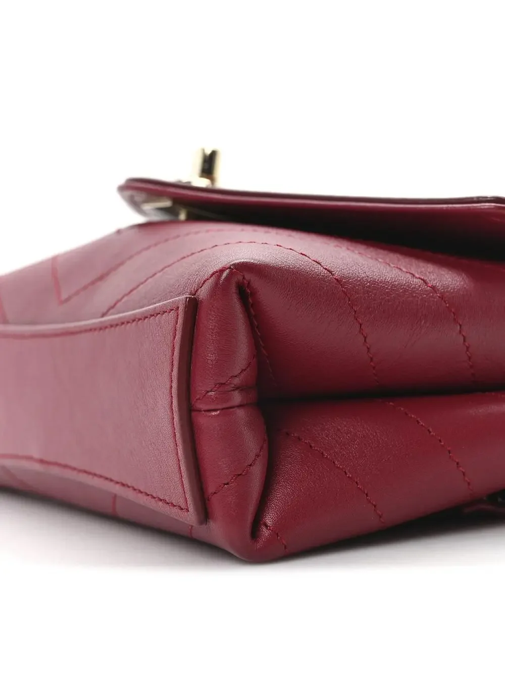 Chanel Calfskin Chevron Stitched Coco #256977C19B